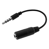 Headphone Stereo Adapter 3.5mm for Apple Iphone PDA - Black