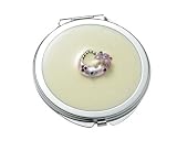 Review Personalizedegifts  / Engravable Pearl Round Compact Mirror with Purse Ornament - Personalized Free!