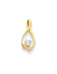 14k Yellow Gold Peg Set Slide Mounting