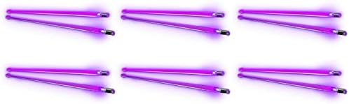 Trophy Firestix Light-Up Drumsticks w/ Batteries, Purple Haze, FX12PR 6 Pack