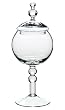 16" Clear Glass Multi-Purpose Pedestal Globe Dish with Removable Lid