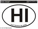 HATTERAS ISLAND Oval Bumper Sticker