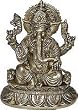 God Ganesha Brass Statue in Blessing Posture 4.5 x 2.75 x 6 inches