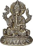 ShalinCraft God Ganesha Brass Statue in Blessing Posture 4 x 2.5 x 6.75
