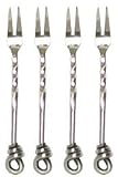 Decorative Stainless Steel Shrimp Fork Set of Six