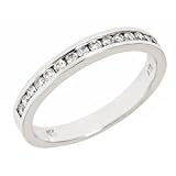 10k White Gold Channel Diamond Wedding Anniversary Band Ring (0.35 Cttw, SI-I Clarity, H-I Color)