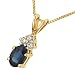 .56ct Oval Sapphire & Diamond (.04ct) Pendant