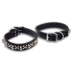 Circle T Spiked Tanned Collars- Double Row