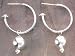 Silverflake -Sterling Silver Changeable Earrings with 3 bead colors: Silver, Onyx and Lapis.