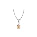 Sterling Silver Champagne and White Cubic Zirconia Necklace
