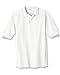 Men's 5.2 oz Hanes STEDMAN Blended Jersey Polo,White, Large