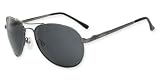SOS US Ranger Independence Gunmetal Sunglasses w/Black Tips & Spring Hinge w/Pouch