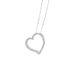 14k White Gold & Diamond Heart Pendant (0.10ctw)