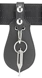 168 Key Ring, 2 Snap, Flap Style, Black, Basket w/Chrome Safariland 168-4
