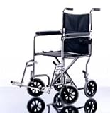 Excel Transport Chair - Permanent Full-Length Arms, 17, Swingaway Footrests
