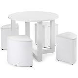 Dining Set Stowaway 4 Seats Charisma White