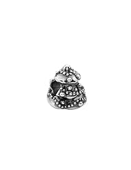 Christmas Tree Charm in Sterling Silver for 3mm Charm Bracelets