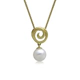 14k Gold Freshwater Pearl Pendant with Chain