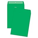 Quality Park Clasp Envelopes, 9 x 12 inches, Green, Pack of 10 (38735)