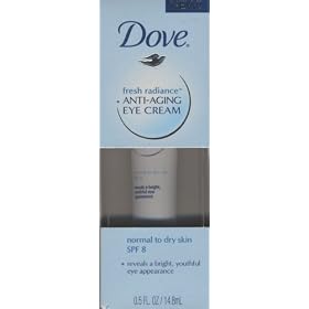 Dove Fresh Radiance Anti-Aging Eye Cream - Two .5oz tubes