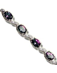 .06 ct 12-8X6 Oval Mystic Topaz Yellow Bracelet