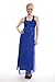 Abendkleid Ballkleid Cocktail-Kleid aus Seide Blau-mit Aufsätzen, Pailletten - Fever