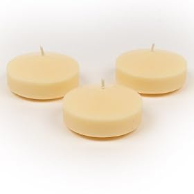 3 Ivory Floating Candles Set of 96 Wedding Party Favor by Quick Candles