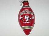 SAN FRANCISCO 49ERS Team Logo & Colors 4.5 TEAR DROP CHRISTMAS ORNAMENT