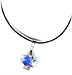 Swarovski Crystal Cross and Leather Cord Necklace