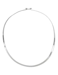 Sterling Silver 16 inch 3mm Flat Oval Collar with Hook Closure