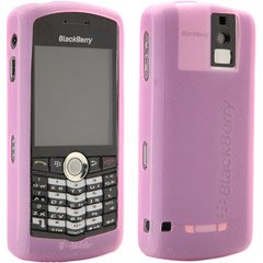 BlackBerry Magenta Rubber Skin Case For Pearl 8100