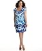 One World Plus Size Flutter-Sleeve Printed Dress
