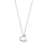 Sterling Silver Petite Open Heart with 18 Inch Chain