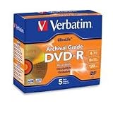 Verbatim 96320 UltraLife 4.7GB 8X Archival Grade DVD-R (5pk, Jewel Case)
