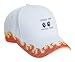 JAPANESE CHIN MAN'S BEST FRIEND Adult White Hat with Red Flames FIRE