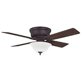 Hunter Fans 22376 48 Low Profile IV Plus Flush Mount New Bronze Ceiling Fan w/ Light & Blades