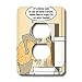 Londons Times Funny Dogs Cartoons - Doggie Bottled Water - Light Switch Covers - 2 plug outlet cover