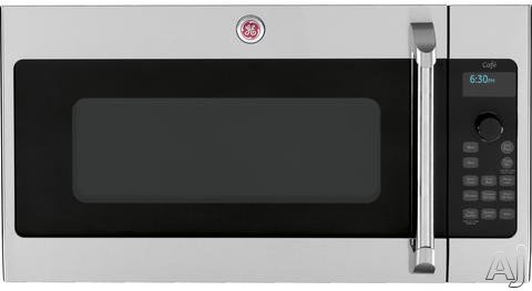 GE Cafe CSA1201RSS 1.7 cu. ft. Over-the-Range Advantium Speed Oven with 925 Cooking Watts, 10 Power Levels, Speedcook, True European Convection, Warming/Proofing, SensorCook and 3-Speed 300 CFM Exhaust Fan