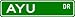 AYU Street Sign ~ Fishing ~ Great Fish Sign for your Lodge, Gameroom, Basement, Garage, Barn