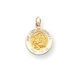 14k Our Lady of Lourdes Medal Pendant