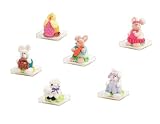 Easter Bubblegum Buddies, 6 Cute Easter Shaped Bubblegum Figures: Tan Boy Bunny, Tan Girl Bunny, Chick, Lamb, White Girl Bunny, and White Boy Bunny. 4 Great Flavors: Grape, Toasted Marshmallow, Lemon, and Blue Raspberry