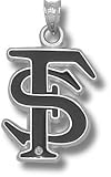 Florida State Seminoles Interlocked Enamel FS 3/4 Pendant - Sterling Silver Jewelry