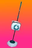 360 Rotating Magic Mop - Replacement Handle and 2 Mop Heads - Blue