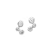 3 Cubic Zirconia Sterling Silver Earrings
