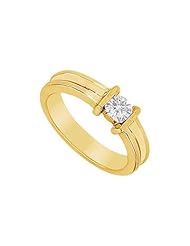Diamond Ring 14K Yellow Gold - 0.25 CT Diamonds