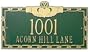 One Line Woodland Hummingbird Standard Wall in Dark Green / GoldWhitehall-1127