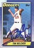Tim Belcher, Los Angeles Dodgers, 1990 Topps Autographed Card