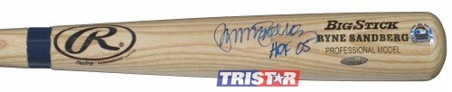Ryne Sandberg Autographed/Hand Signed Name Model Bat with HOF 05 Inscription