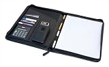 BNIB A4 Black conference folder Organiser Portfolio zipped (3525A)