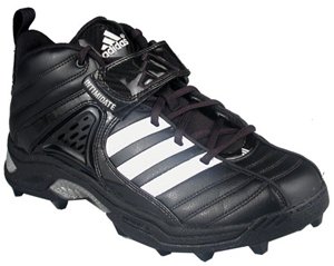 Adidas Mens Pro Intim 3/4 MD Black/White/Metallic Silver Cleats shoe